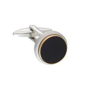 The Classic Onyx gold edged Cufflinks