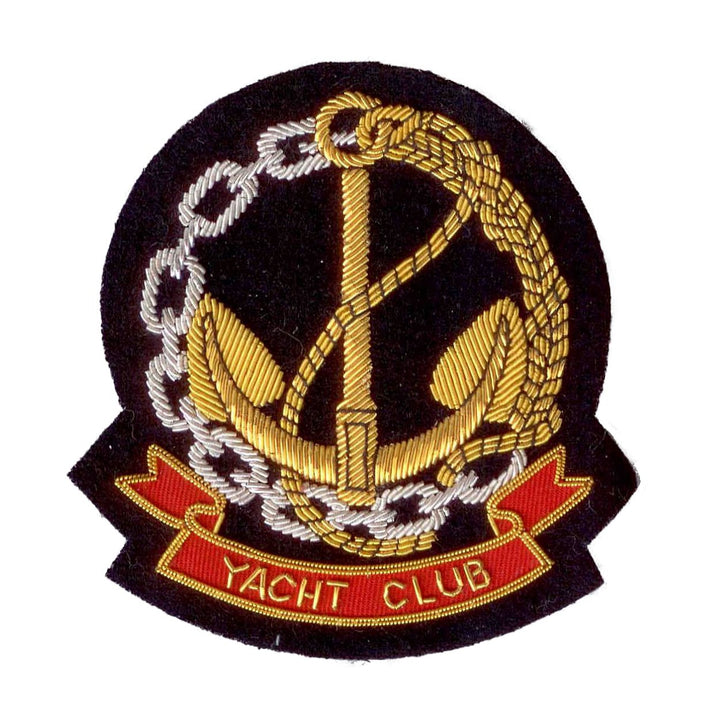 Hand Embroidered Yacht Club Blazer Badge Crest