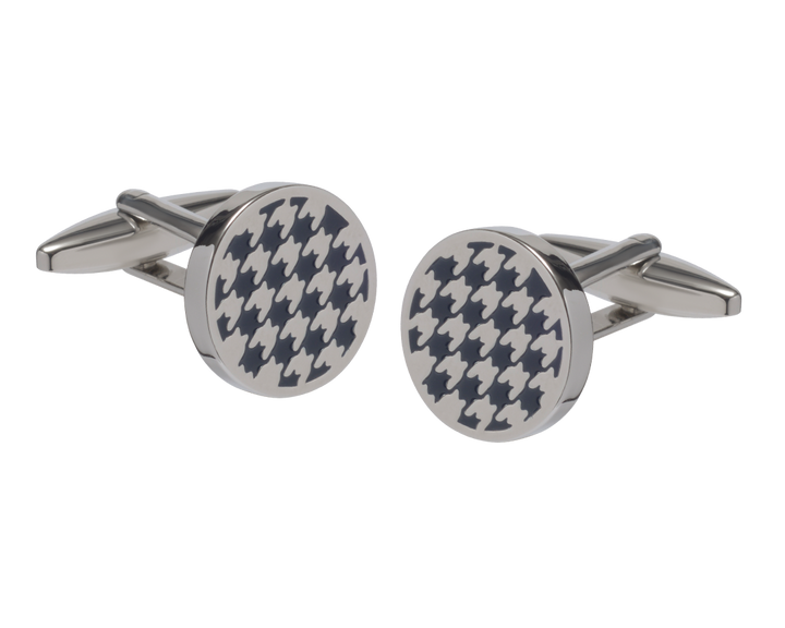 Blue Houndstooth Cufflinks