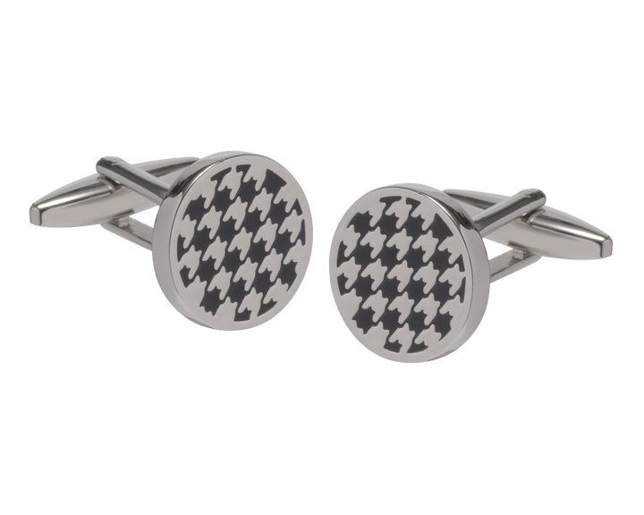 Black Houndstooth Cufflinks