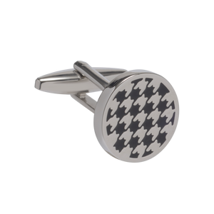 Black Houndstooth Cufflinks