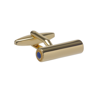 Blue Fancy Ended Tube Cufflinks