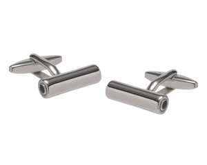 Black Fancy Ended Tube Cufflinks