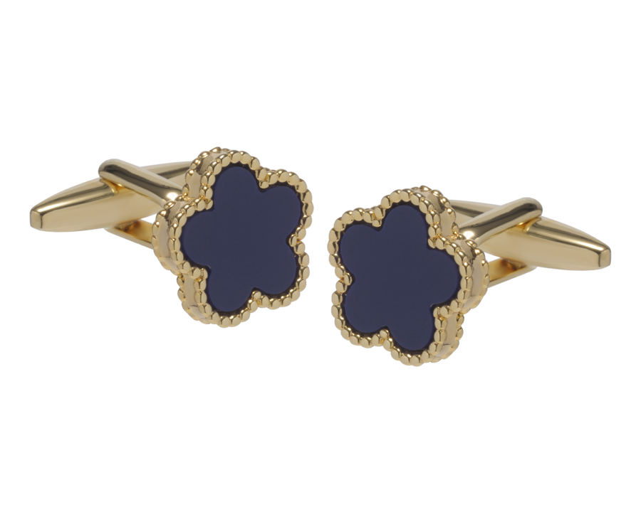 Pentamerous Flower Sodalite Cufflinks