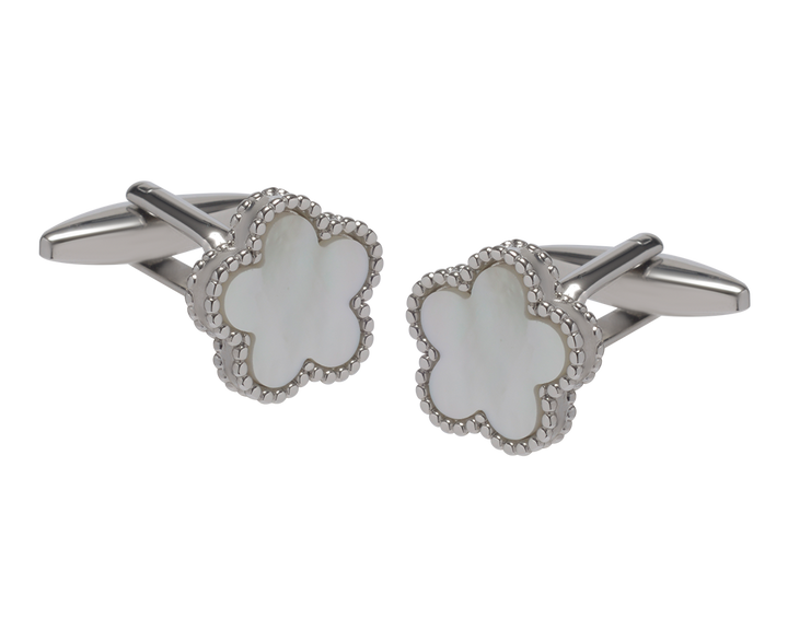 Pentamerous Flower Mother Of Pearl Cufflinks