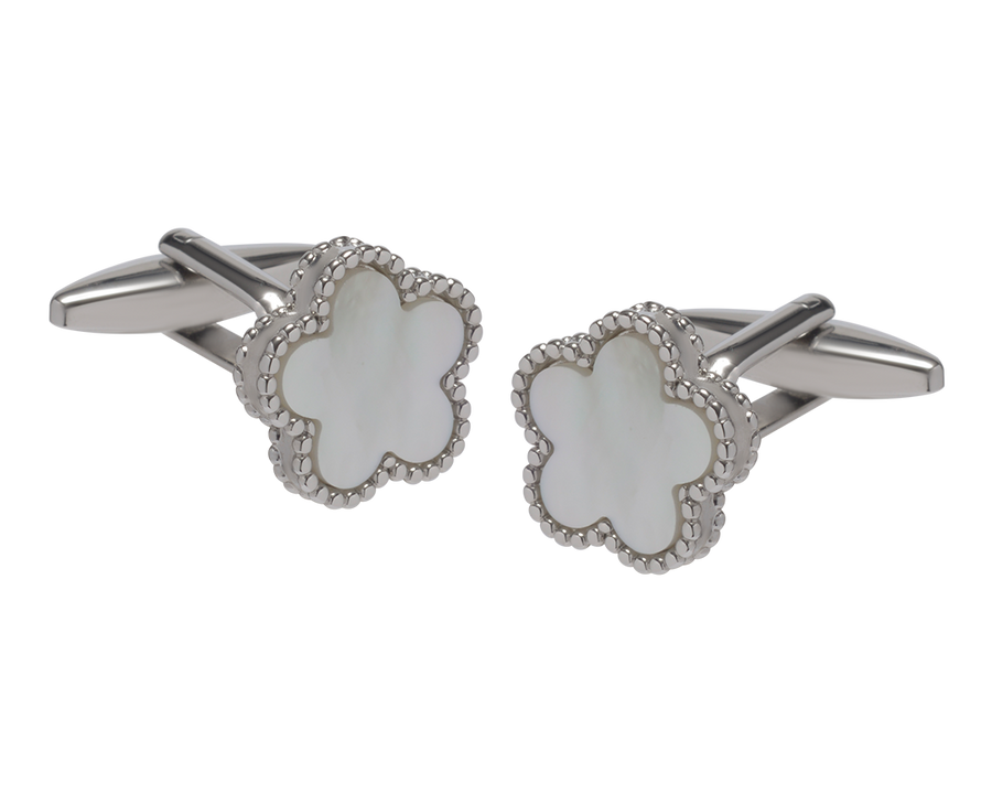 Pentamerous Flower Mother Of Pearl Cufflinks