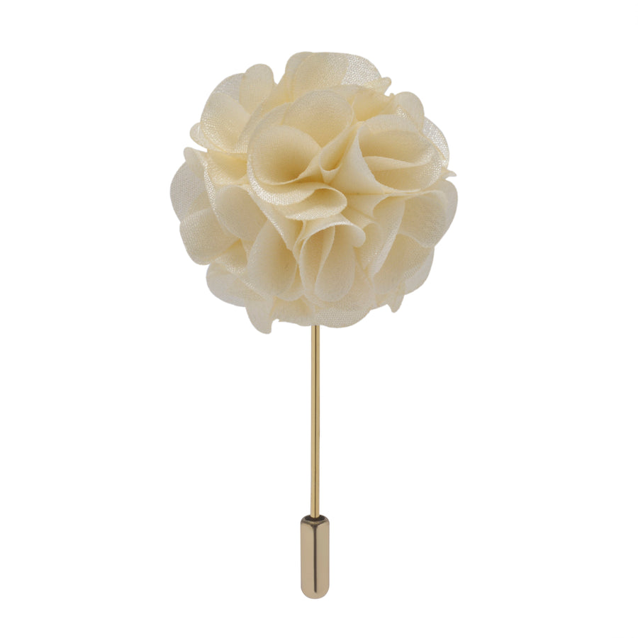 Fancy Satin Flower Gold Stickpin