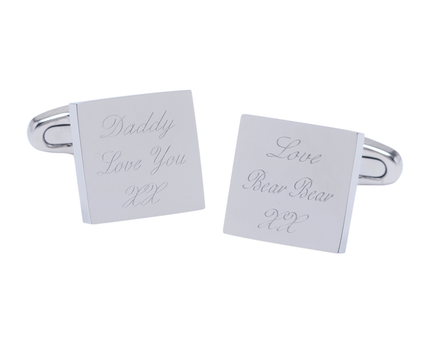 Personalised Stainless Steel Square Cufflinks