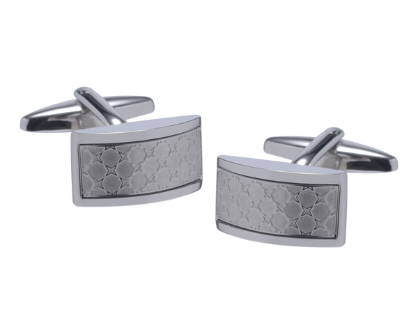 The Silver Art Deco Rectangle Cufflinks