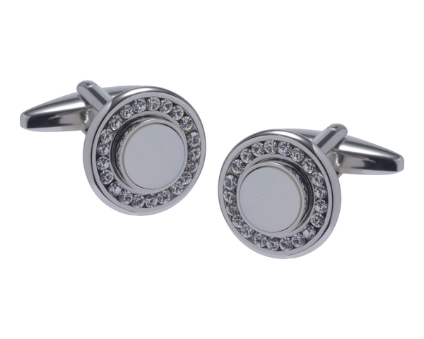 The Lumina  MOP & Crystal Cufflinks