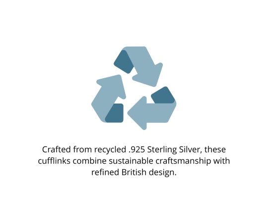 Fancy 925 Sterling Silver Onyx Cufflinks