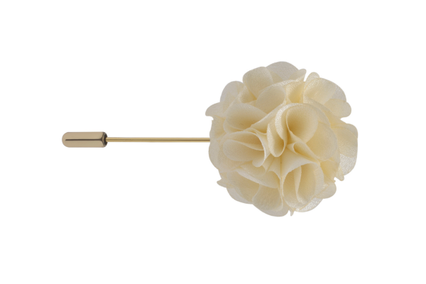 Fancy Satin Flower Gold Stickpin