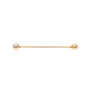 Two Round Balls Gold Plated Collar Tie Bar