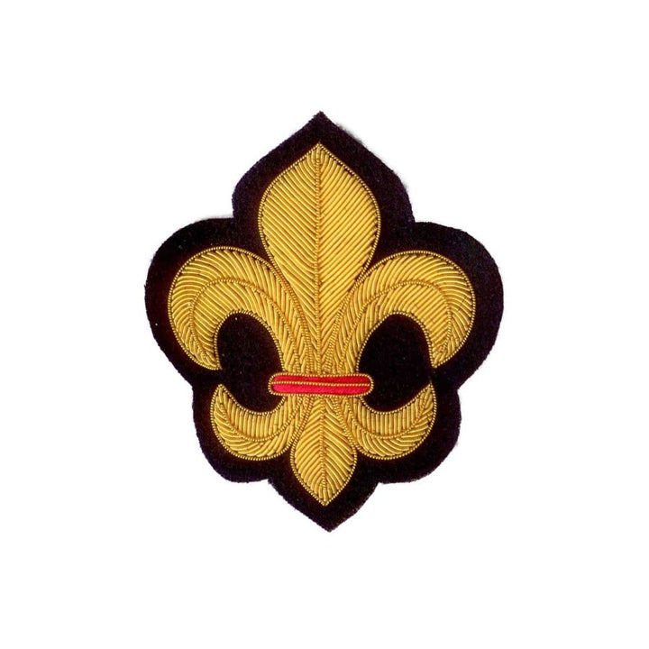 Hand Embroidered Heraldic Blazer Badge Crest With Gold & Silver Bullion Wire - BB010 (YY)