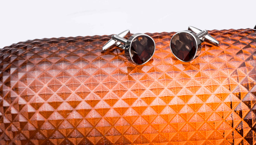 Solar Textures Brown Cufflinks