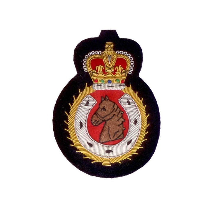 Hand Embroidered Heraldic Blazer Badge Crest With Gold & Silver Bullion Wire - BB011 (YY)