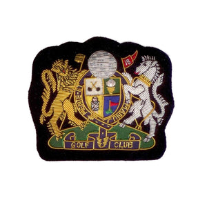 Hand Embroidered Heraldic Golf Club Blazer Badge Crest