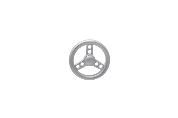Steering Wheel Silver Lapel Pin