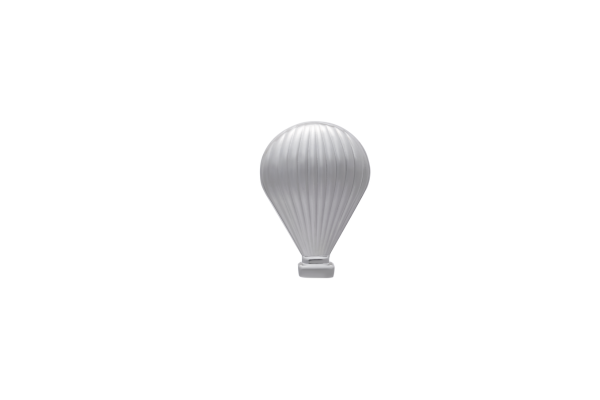 Hot Air Balloon Silver Lapel Pin
