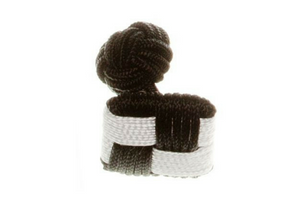 Chess Board Black & White Cuffknots Knot Cufflinks - by Elizabeth Parker England
