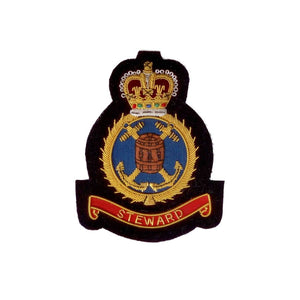Hand Embroidered Heraldic Blazer Badge Crest With Gold & Silver Bullion Wire - BB025 (YY)