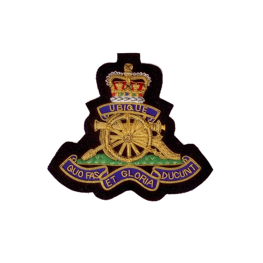 Heraldic Blazer Badge Crest With Gold & Silver Bullion Wire