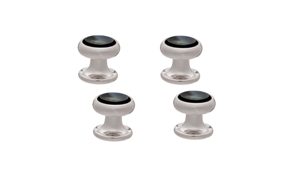Signature Collection No7 Smokey Mother of Pearl Dress Stud & Cufflink Set