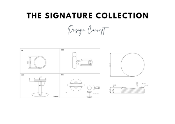 Signature Collection No5 Rose Quartz & Rose Gold Lapel Pin