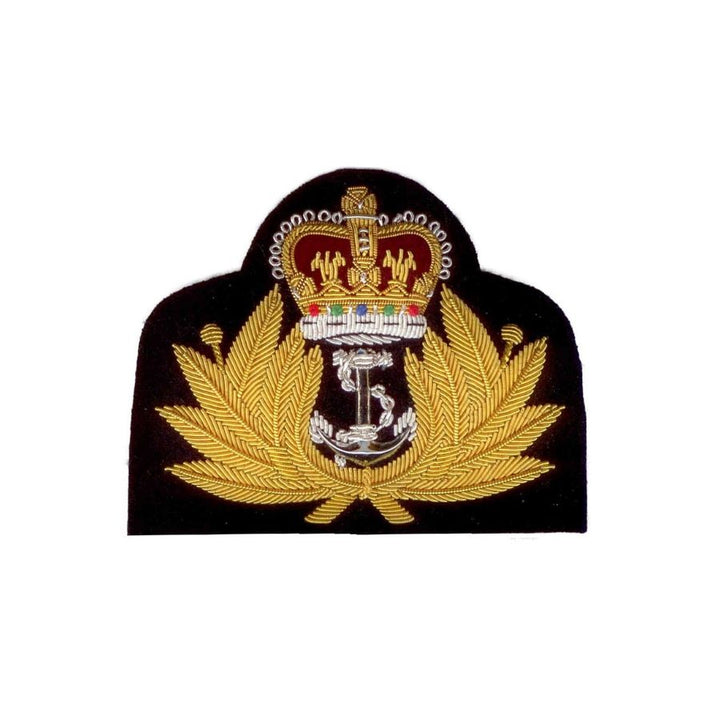 Hand Embroidered Heraldic Blazer Badge Crest With Gold & Silver Bullion Wire - BB009 (YY)