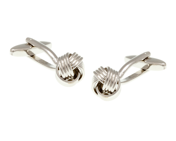 Intricate Knot Weave Simply Metal Cufflinks
