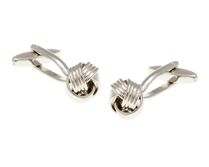 Intricate Knot Weave Simply Metal Cufflinks