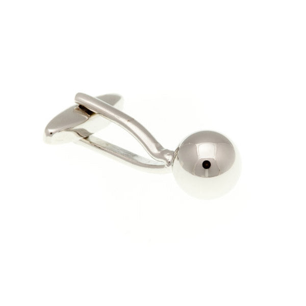 Sphere Plain Metal Simply Metal Cufflinks by Elizabeth Parker England