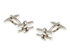 Parallel Bar Cufflink and Silk Pocket Square Christmas Gift Set