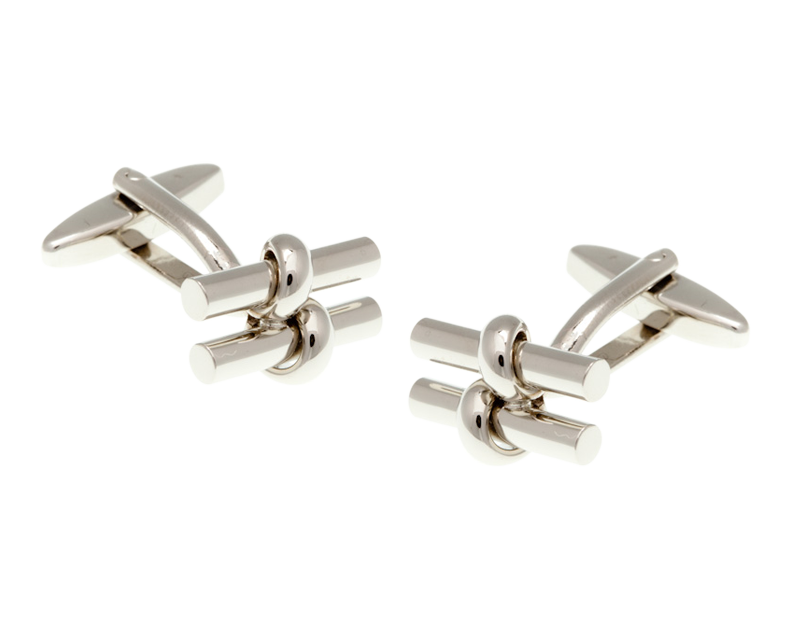 Parallel Bar Cufflink and Silk Pocket Square Christmas Gift Set
