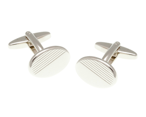 Diamond Cut Oval Cufflinks