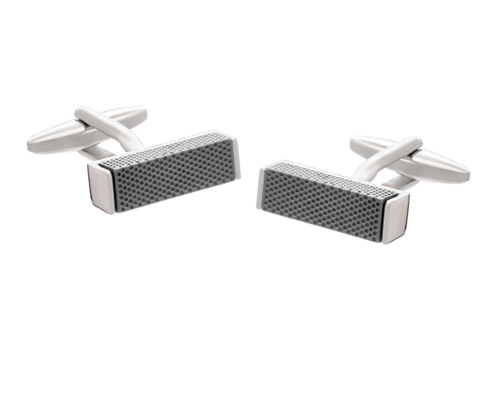 Textured Metal Block Cufflinks