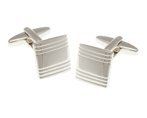 Elizabeth Parker Striped Square Cufflinks