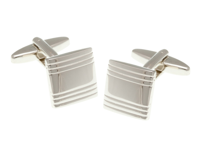 Elizabeth Parker Striped Square Cufflinks