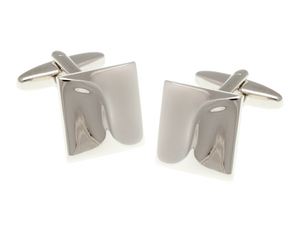 Abstract Wave Square Cufflinks