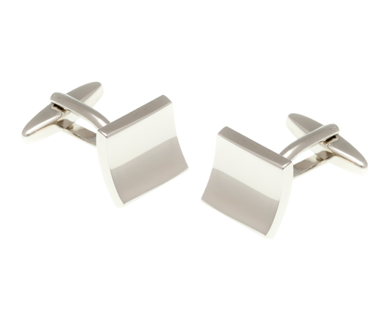 Abstract Square Curve Cufflinks