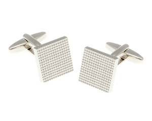 Textured Grid Design Cufflinks