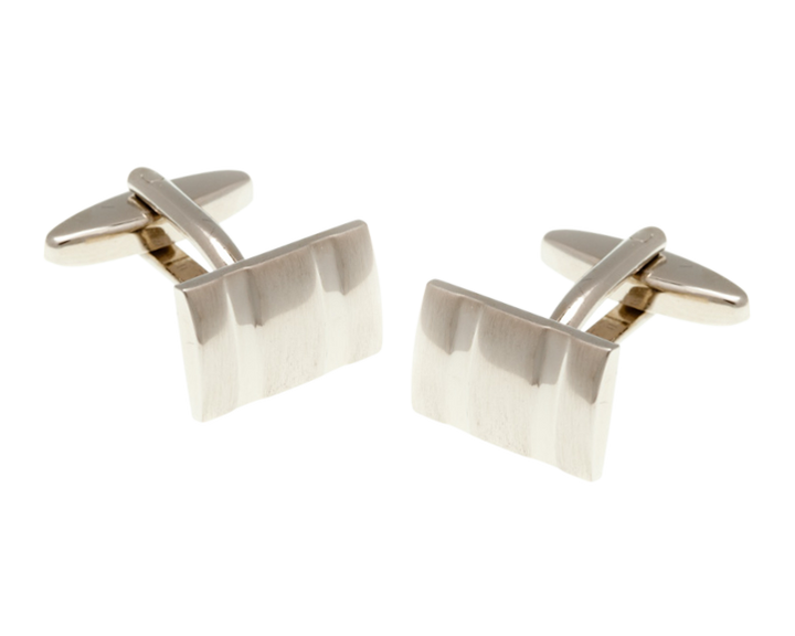 Patterned Rectangular Brushed Detail Cufflinks