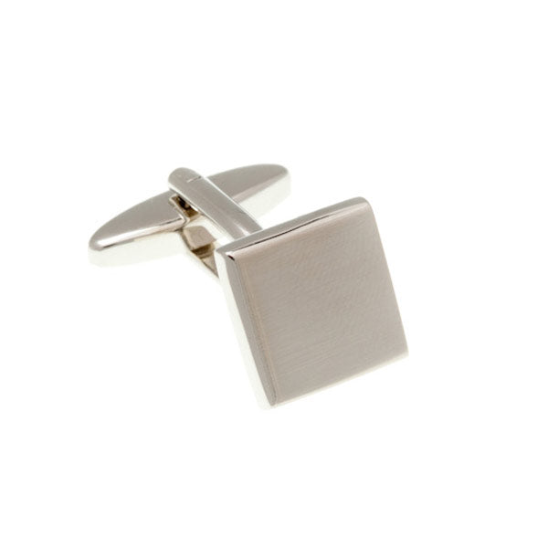 Brushed Finish Square Simply Metal Cufflinks by Elizabeth Parker England
