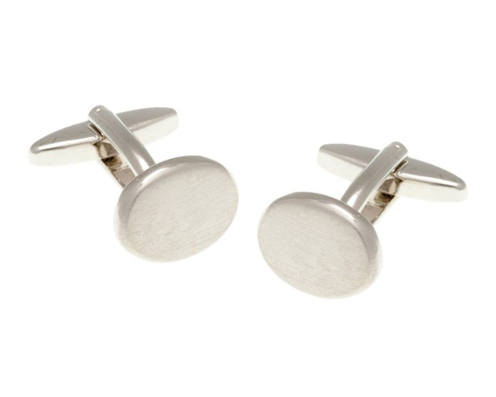 Brushed Oval Cufflinks