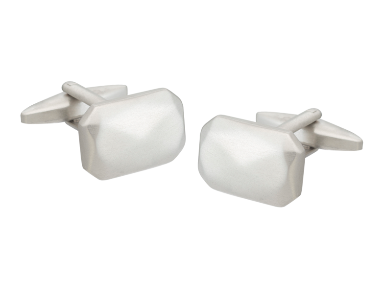 Faceted Rectangle Cufflinks