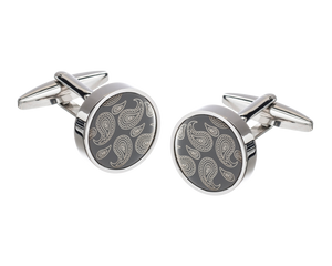 Paisley Gunmetal Cufflinks