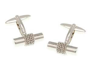 Rope Wrapped Tube Cufflinks