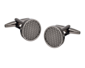 Gunmetal Textured Centre Cufflinks