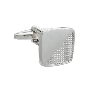 Simply Metal Rough and Smooth Square Cufflinks by Elizabeth Parker