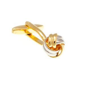 Ribbon Weave Gilt Gold Plated Plain Metal Simply Metal Cufflinks by Elizabeth Parker England